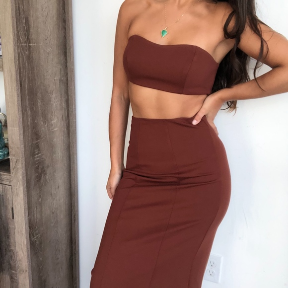 Free People Dresses & Skirts - NEW Free People Luca Two Piece Brown Set S/M